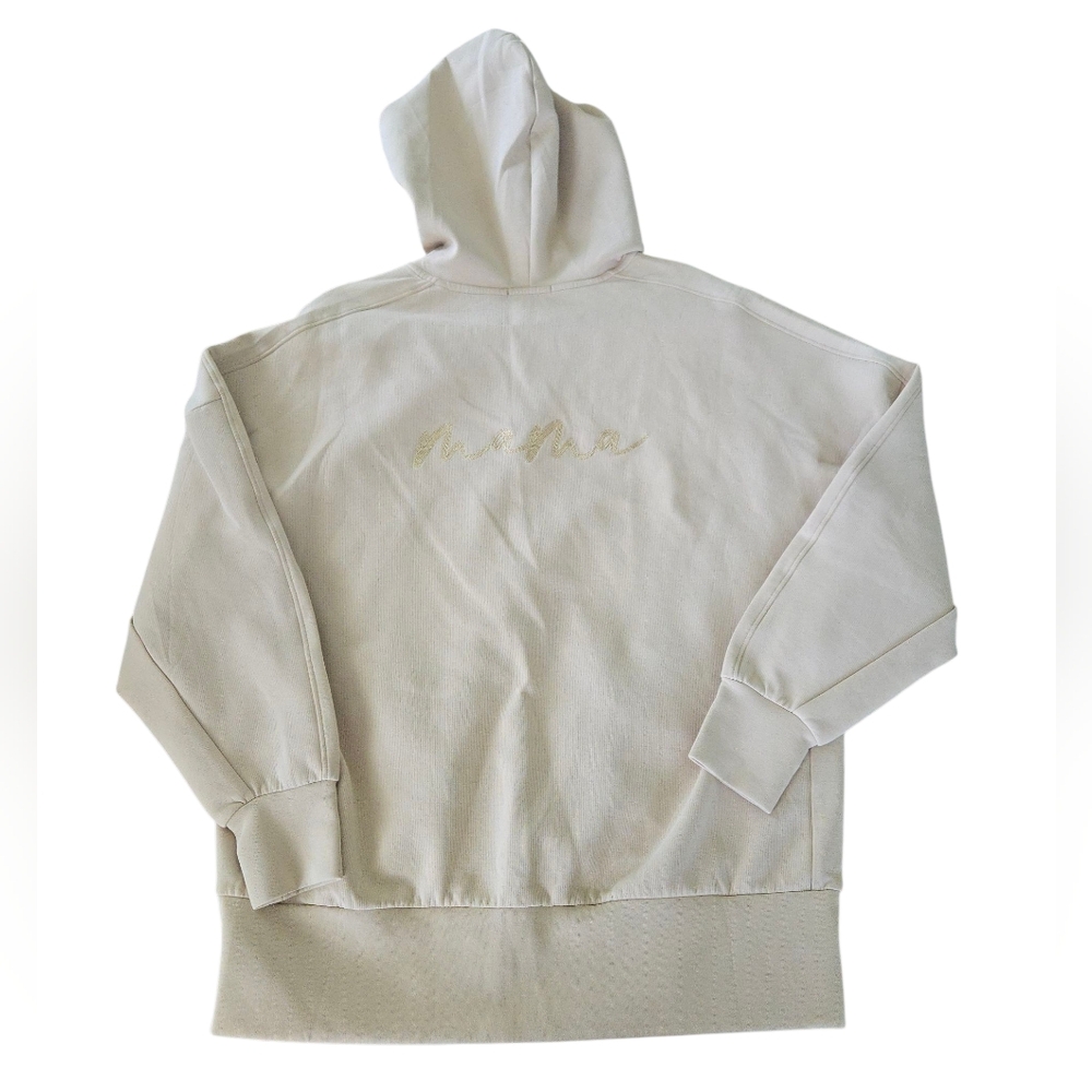 NWOT LE LA LO Embroidered Mama Oversized Zip Front Hoodie Jacket